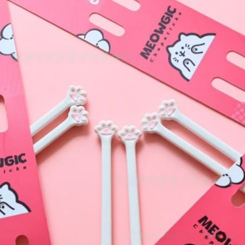 Kitchen Helper Gadgets - 1 paar Kat Poot Eetstokjes Voor